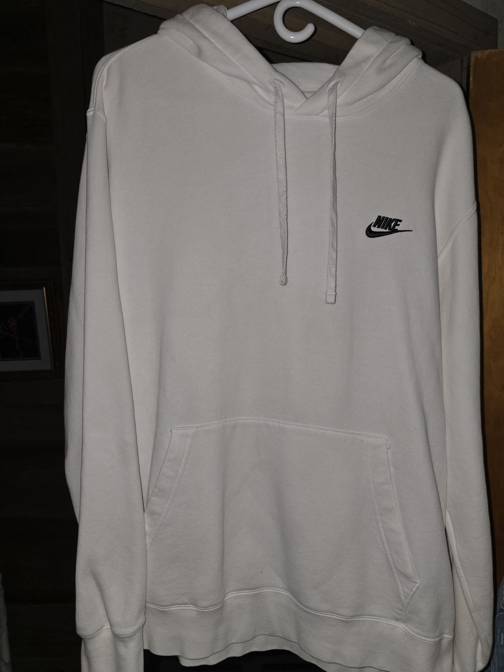 Nike Men’s Club Fleece Pullover Hoodie White Size XL BV2654-100